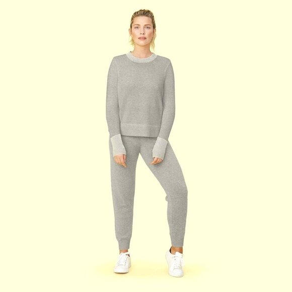 Summersalt the Coziest Cashmere Blend Crew in Grey - Picture 1 of 16